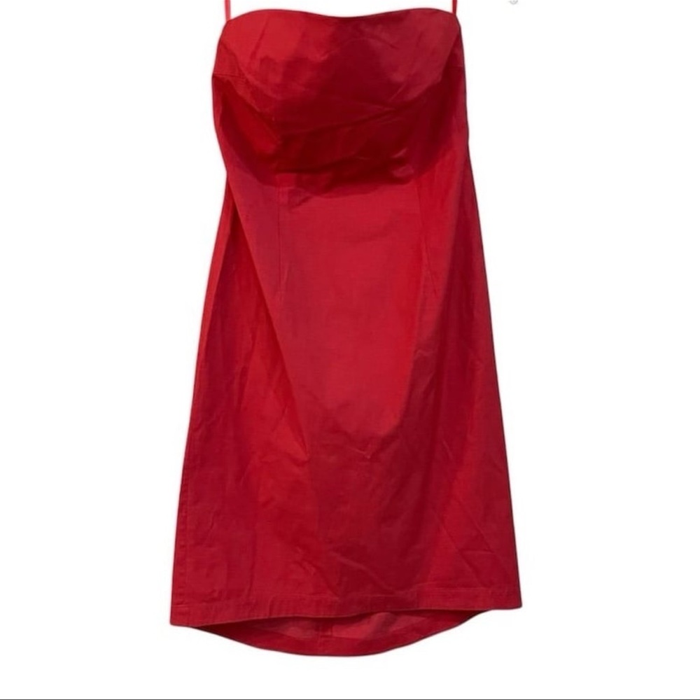 J. Crew Women's Red Strapless Mini Party Cocktail Holiday Dress *NO SIZE TAG*